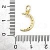 Brass Micro Pave Clear Cubic Zirconia Pendants KK-V011-62G-3