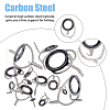 SUPERFINDINGS 24Pcs 8 Style Ceramic High Carbon Steel Fishing Rod Guides Replacement Eye Rings AJEW-FH0003-01-4