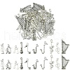 50Pcs 10 Styles Tibetan Style Zinc Alloy Pendants FIND-YW0005-12-1