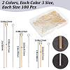 SOFPLATE 600Pcs 6 Styles Brass Eye Pin KK-SP0001-74-2