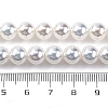 UV Plating Pearlized Glass Pearl Beads Strands GLAA-F128-01B-T1-2