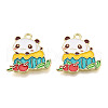 Alloy Enamel Pendants PALLOY-F286-20B-G-2