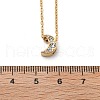 304 Stainless Steel Crystal Rhinestone Pendant Cable Chain Necklaces for Women NJEW-C062-01E-G-5