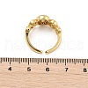 Oval Brass Micro Pave Clear Cubic Zirconia Cuff Rings for Women RJEW-S622-09G-4