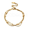 304 Stainless Steel Satellite Chains Multi-strand Bracelets for Women BJEW-V012-05G-4