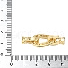 Oval Brass Micro Pave Clear Cubic Zirconia Fold Over Clasps KK-A252-02G-3