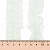 20 Yards Polyester Pleated Elastic Lace Trim SRIB-M015-01H-3