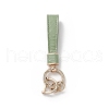 Microfiber & Zinc Alloy & Crystal Rhinestone Keychain KEYC-G062-01E-2