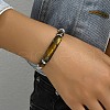 Natural Tiger Eye Beads Link Bracelets YW5979-2-2
