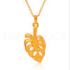 Stainless Steel Leaf Pendant Necklaces for Women ZY9462-2-5