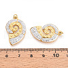 Ion Plating(IP) 304 Stainless Steel Polymer Clay Rhinestone Pendants STAS-N115-16G-3