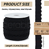 Fingerinspire 20 Yards 2 Colors Flat Polyester Elastic Cords with Wavy Edge OCOR-FG0002-39-2