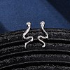 925 Sterling Silver Clear Cubic Zirconia Stud Earrings EJEW-F368-01P-2