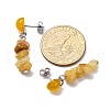 Natural Topaz Jade Dangle Stud Earrings EJEW-JE06371-08-4