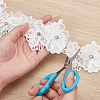 Double Layer Polyester Flower Lace Ribbons DIY-WH0656-60C-3