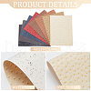 BENECREAT 8 Sheets 8 Colors Ostrich PVC Imitation Leather Fabric DIY-BC0012-08-4