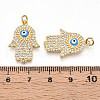 Brass Micro Pave Cubic Zirconia Pendants KK-T070-69-3