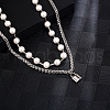 Stainless Steel Double-layer Necklace TT4653-1