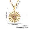 Elegant Vintage Brass Pave Clear Cubic Zirconia Heart Snowflake Romantic Pendant Necklaces for Women CV7091-2-3