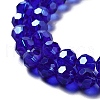 Electroplate Transparent Glass Beads Strands EGLA-A035-T8mm-A06-3