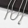 Tarnish Resistant 304 Stainless Steel Venetian Chain Box Chain Necklace Making X-STAS-A028-N031P-A-2