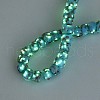 Luminous Handmade Gold Foil Glass Beads Strands FOIL-N029-02A-04-2