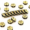 Brass Grade A Rhinestone Spacer Beads RSB030NF-04G-1