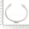 Non-Tarnish 304 Stainless Steel Open Cuff Bangles for Women BJEW-U001-03P-4