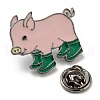 Pig in Rain Boots Enamel Pins JEWB-C021-01A-3