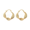 Textured Twist Brass Hoop Earrings for Women EJEW-U055-03B-G-2