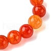 8mm Round Natural Dragon Veins Agate Beaded Stretch Bracelets for Women BJEW-TA00532-4