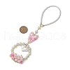 Acrylic Butterfly Heart Pendant Decorations HJEW-JM02000-3
