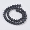 Black Agate Gemstone Beads Strands G-G447-4A-2