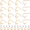 CREATCABIN 18Pcs Brass Round Stud Earrings Findings DIY-CN0002-91-1
