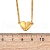 304 Stainless Steel Heart Pendant Necklaces for Women NJEW-Z065-06G-5