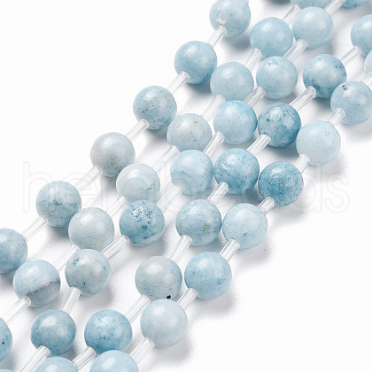 Natural Dyed Marble Beads Strands G-I203-A-10mm-1-1