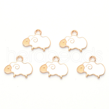 Alloy Enamel Pendants X-ENAM-R059-08A-RS-1