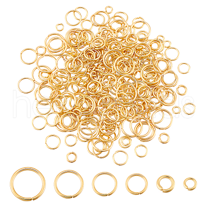 AHADERMAKER 300Pcs 304 Stainless Steel Open Jump Rings STAS-GA0001-60-1