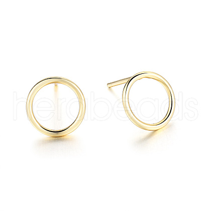 Simple and Stylish S925 Sterling Silver Circle Stud Earrings EY1220-1-1