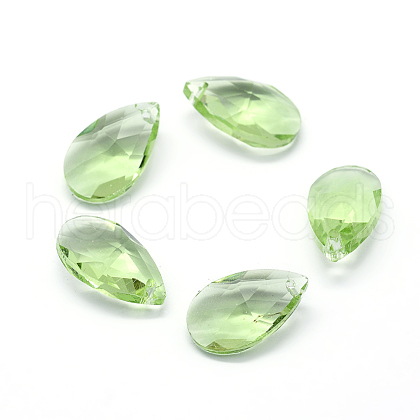 Faceted Glass Pendants GLAA-F069-S-A11-1