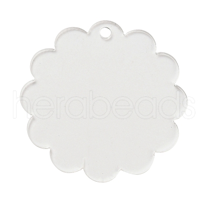 Transparent Acrylic Blank Pendants TACR-Z003-01C-1