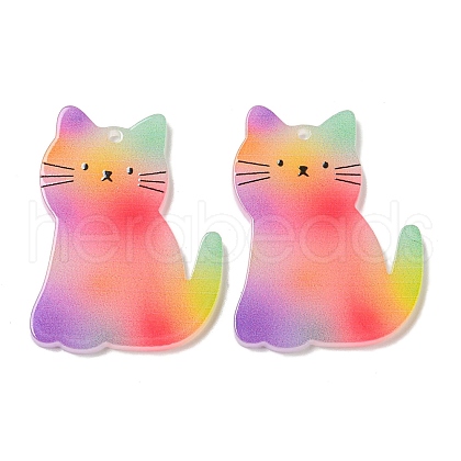 Opaque Acrylic Pendants BACR-D002-11B-02-1