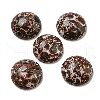 Natural Leopard Skin Jasper Cabochons G-C115-02A-44-1