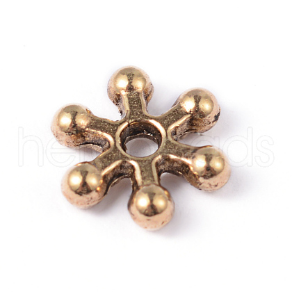 Alloy Daisy Spacer Beads X-PALLOY-ZN152-AG-RS-1