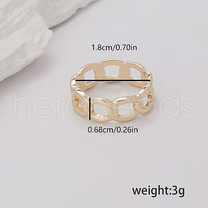 Alloy Curb Chain Finger Rings for Women Party Accessory Gift BY9715-4-1