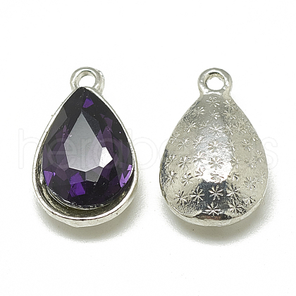 Alloy Glass Charms PALLOY-T028-7x10mm-16-1