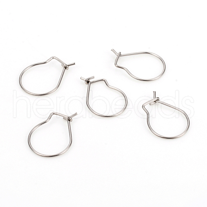 Non-Tarnish 304 Stainless Steel Hoop Earrings STAS-I149-11P-1