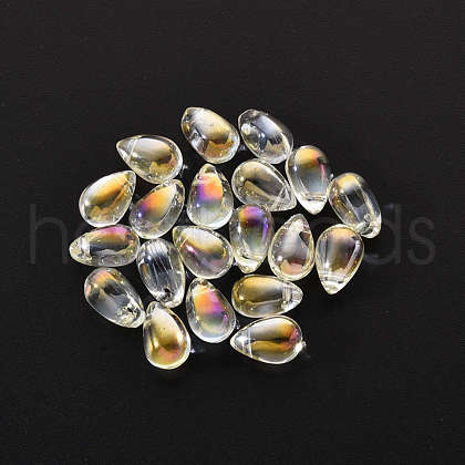 20Pcs Transparent Spray Painted Glass Charms GLAA-YW0001-03B-1