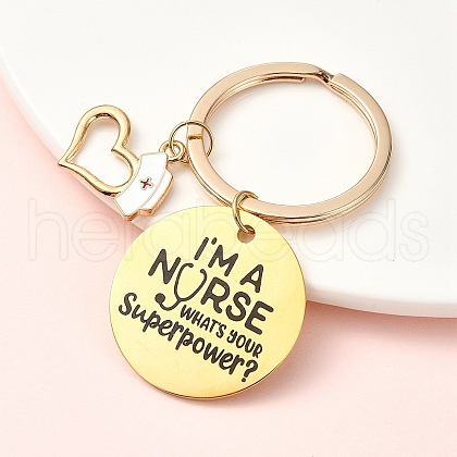 304 Stainless Steel & Alloy Keychain KEYC-YW00096-03-1