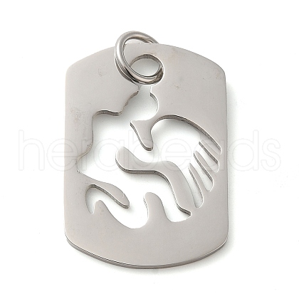 Hollow 304 Stainless Steel Pendants STAS-C086-04E-P-1